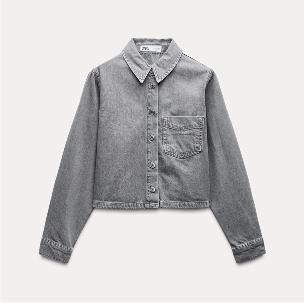 Zara Cropped Denim Jacket